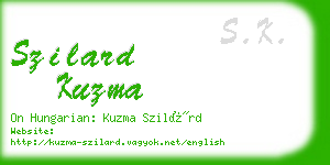 szilard kuzma business card